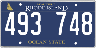 RI license plate 493748