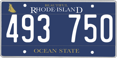 RI license plate 493750
