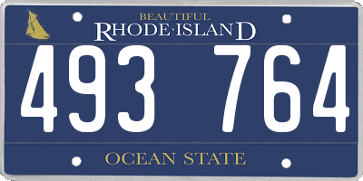 RI license plate 493764