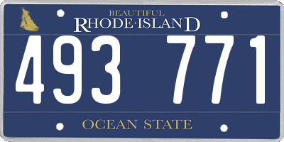 RI license plate 493771