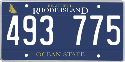 RI license plate 493775
