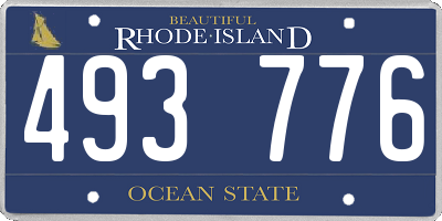 RI license plate 493776