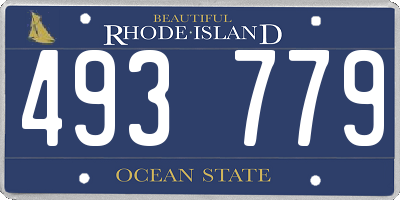 RI license plate 493779