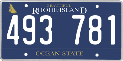 RI license plate 493781