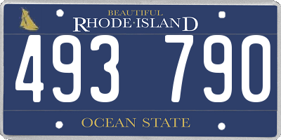 RI license plate 493790