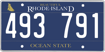 RI license plate 493791