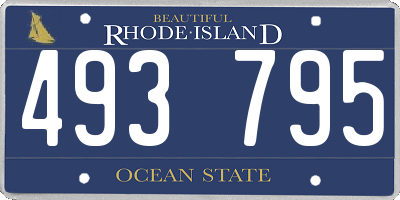 RI license plate 493795