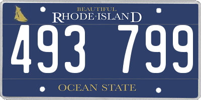 RI license plate 493799