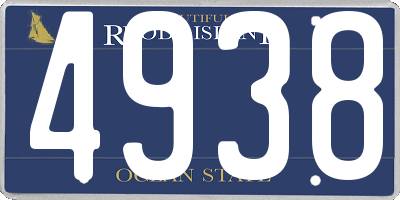 RI license plate 4938