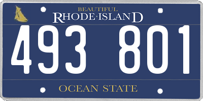 RI license plate 493801