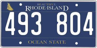 RI license plate 493804