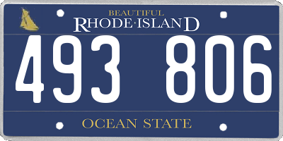 RI license plate 493806