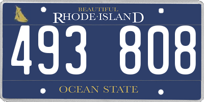 RI license plate 493808