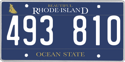 RI license plate 493810