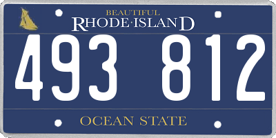 RI license plate 493812