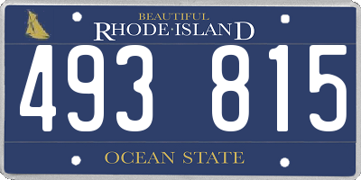 RI license plate 493815