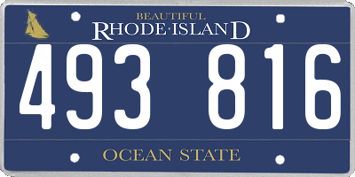 RI license plate 493816