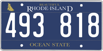 RI license plate 493818
