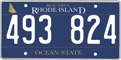 RI license plate 493824