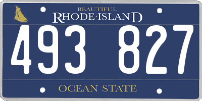 RI license plate 493827