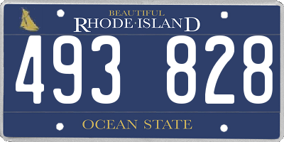 RI license plate 493828