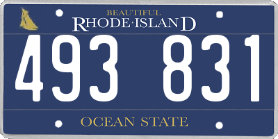 RI license plate 493831