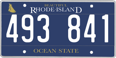 RI license plate 493841