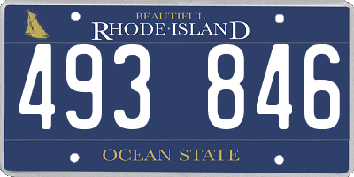 RI license plate 493846