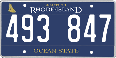 RI license plate 493847