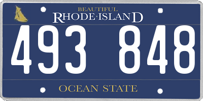 RI license plate 493848