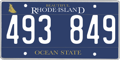 RI license plate 493849