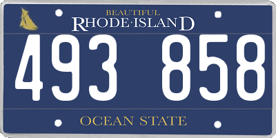 RI license plate 493858