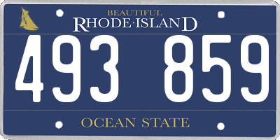 RI license plate 493859