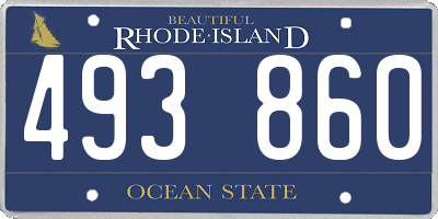 RI license plate 493860