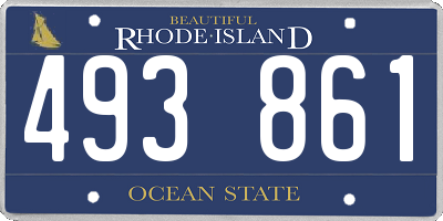 RI license plate 493861