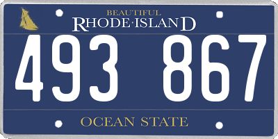 RI license plate 493867