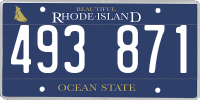 RI license plate 493871