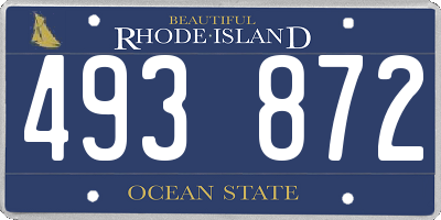RI license plate 493872