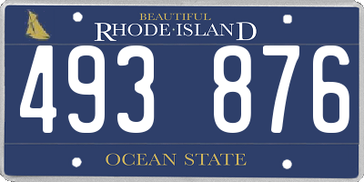 RI license plate 493876