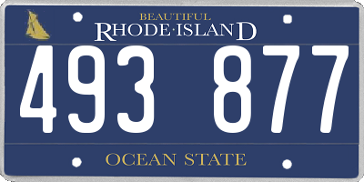 RI license plate 493877