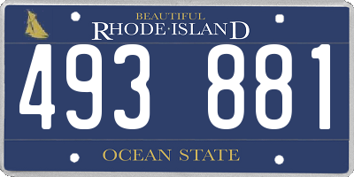 RI license plate 493881