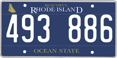 RI license plate 493886