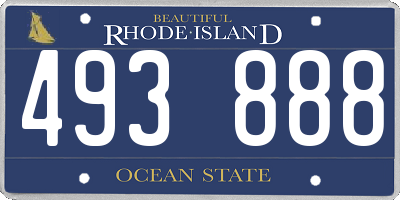 RI license plate 493888