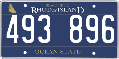 RI license plate 493896
