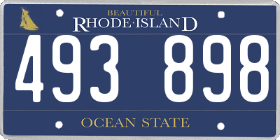 RI license plate 493898