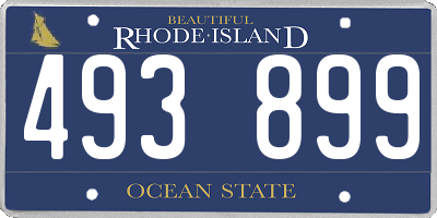 RI license plate 493899