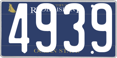 RI license plate 4939