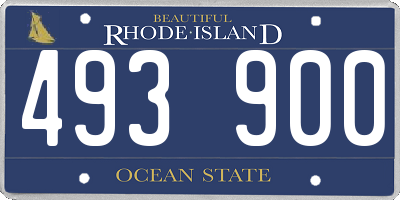 RI license plate 493900