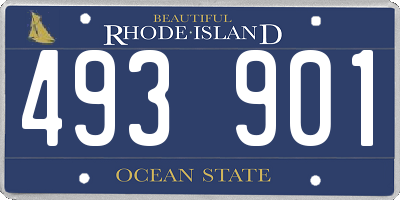 RI license plate 493901