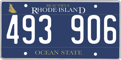 RI license plate 493906